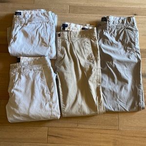 4 pair of J. Crew Pants 30x32